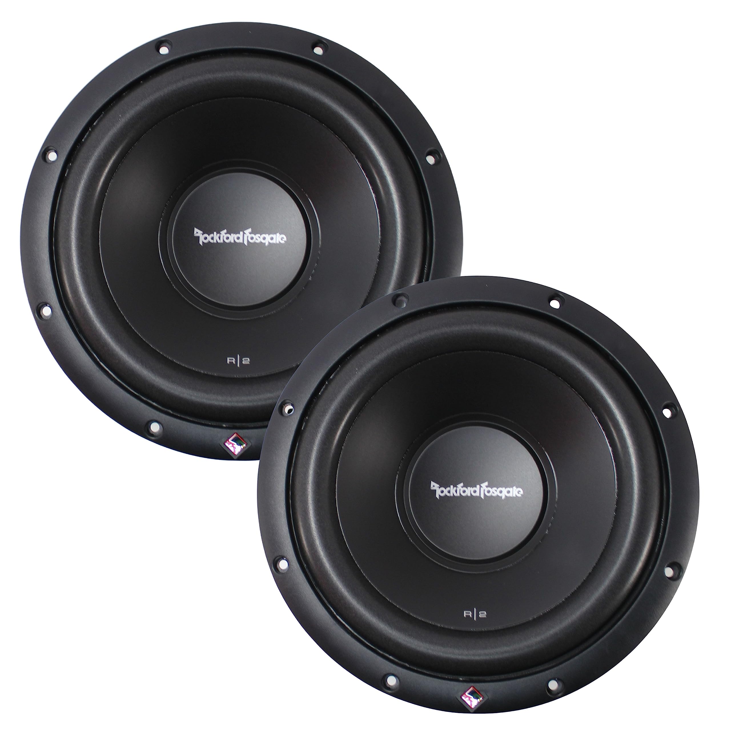 Pair of Rockford Fosgate R2D4-10 Prime R2 Dvc 4 Ohm 10-Inch 500 Watts Peak Subwoofer Pair of Rockford Fosgate R2D4-10 Prime R2 Dvc 4 Ohm 10-Inch 500 Watts Peak Subwoofer